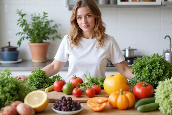 Nutrizionista che spiega un piano alimentare a un paziente in una clinica moderna