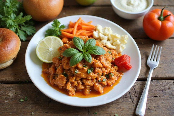 Tavolo imbandito con alimenti sani e freschi, ideali per la dieta in gravidanza, come verdure, frutta e pesce.